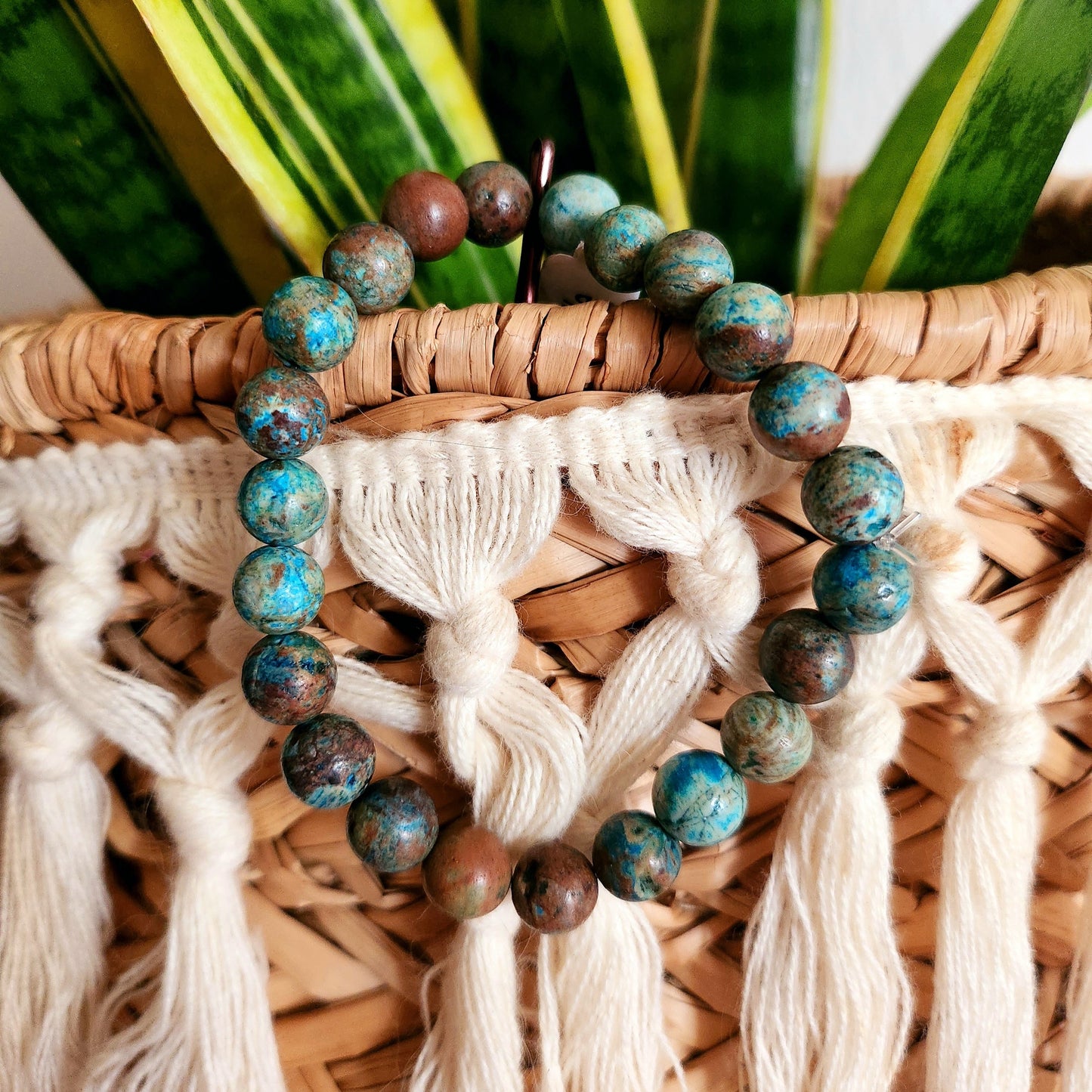 Bracelet Perles Chrysocolle