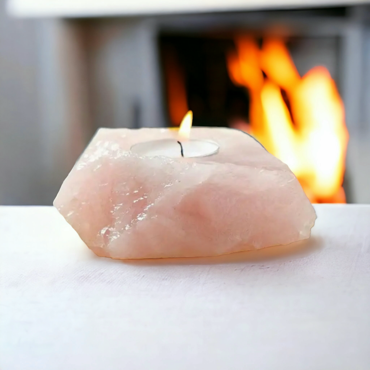 Bougie Méditation Quartz Rose