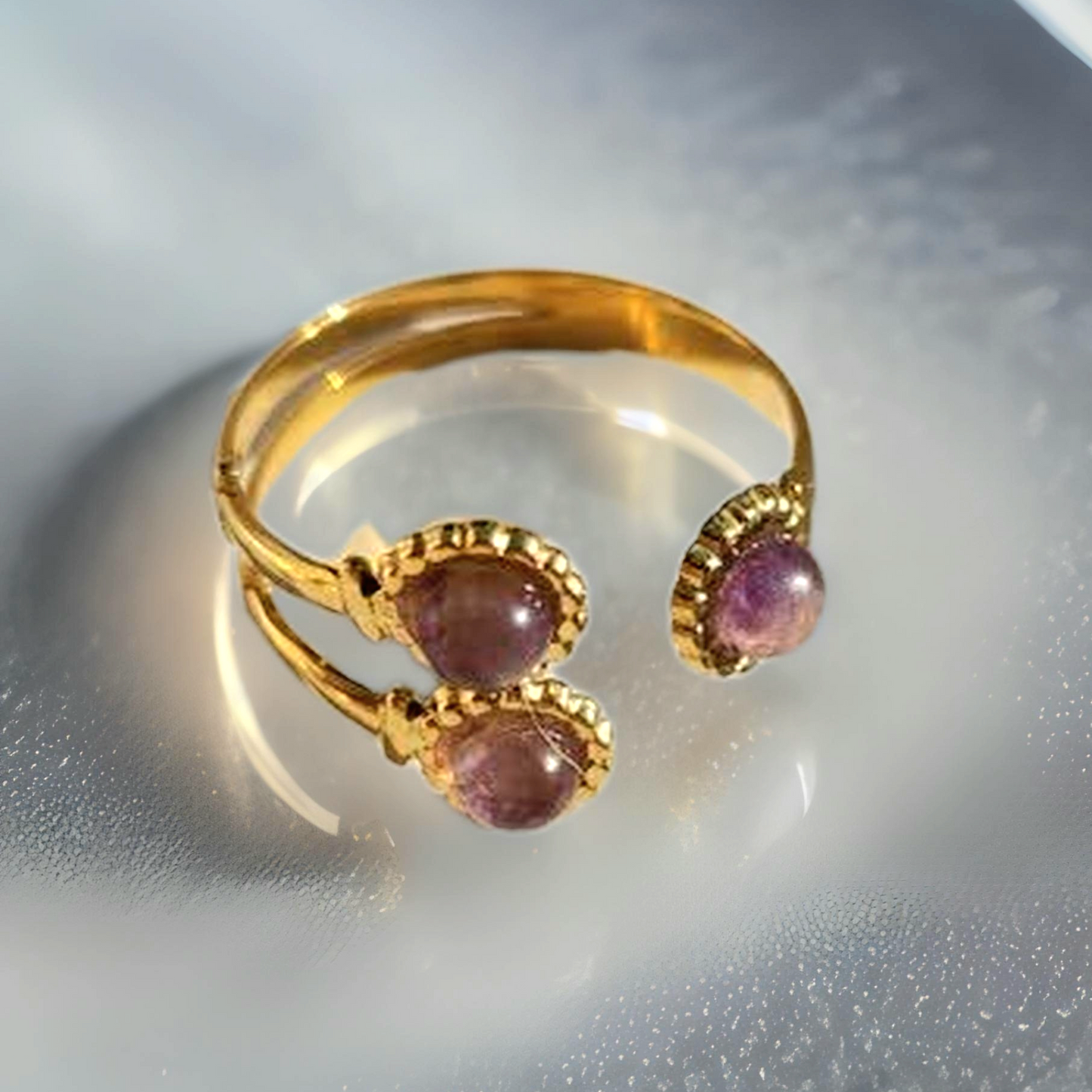 Bague Saturne ❖ Améthyste