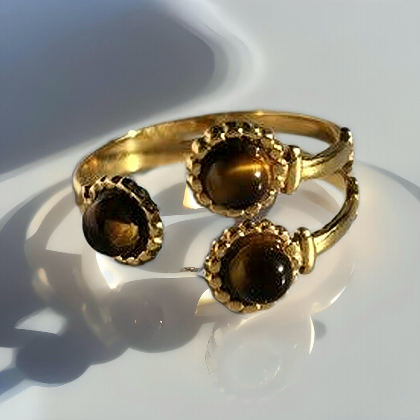 Bague Saturne ❖ Œil du tigre