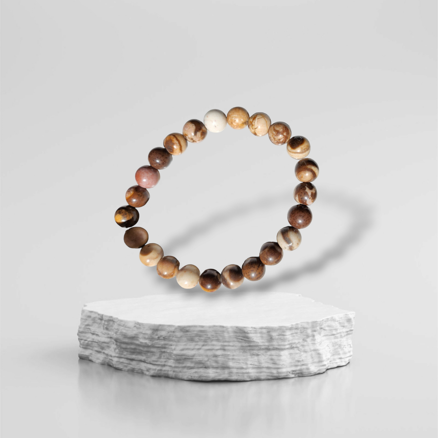 Bracelet Perles Jaspe Zébre