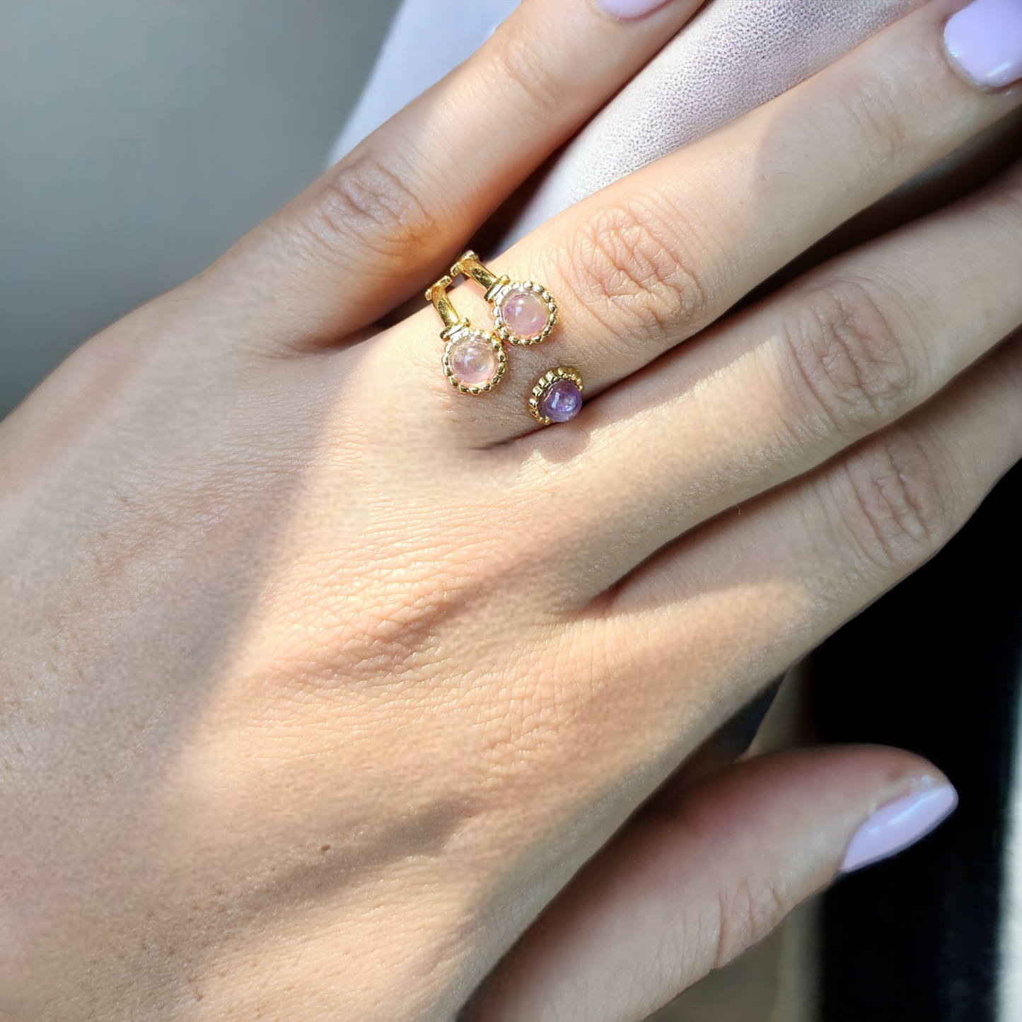 Bague Saturne ❖ Améthyste