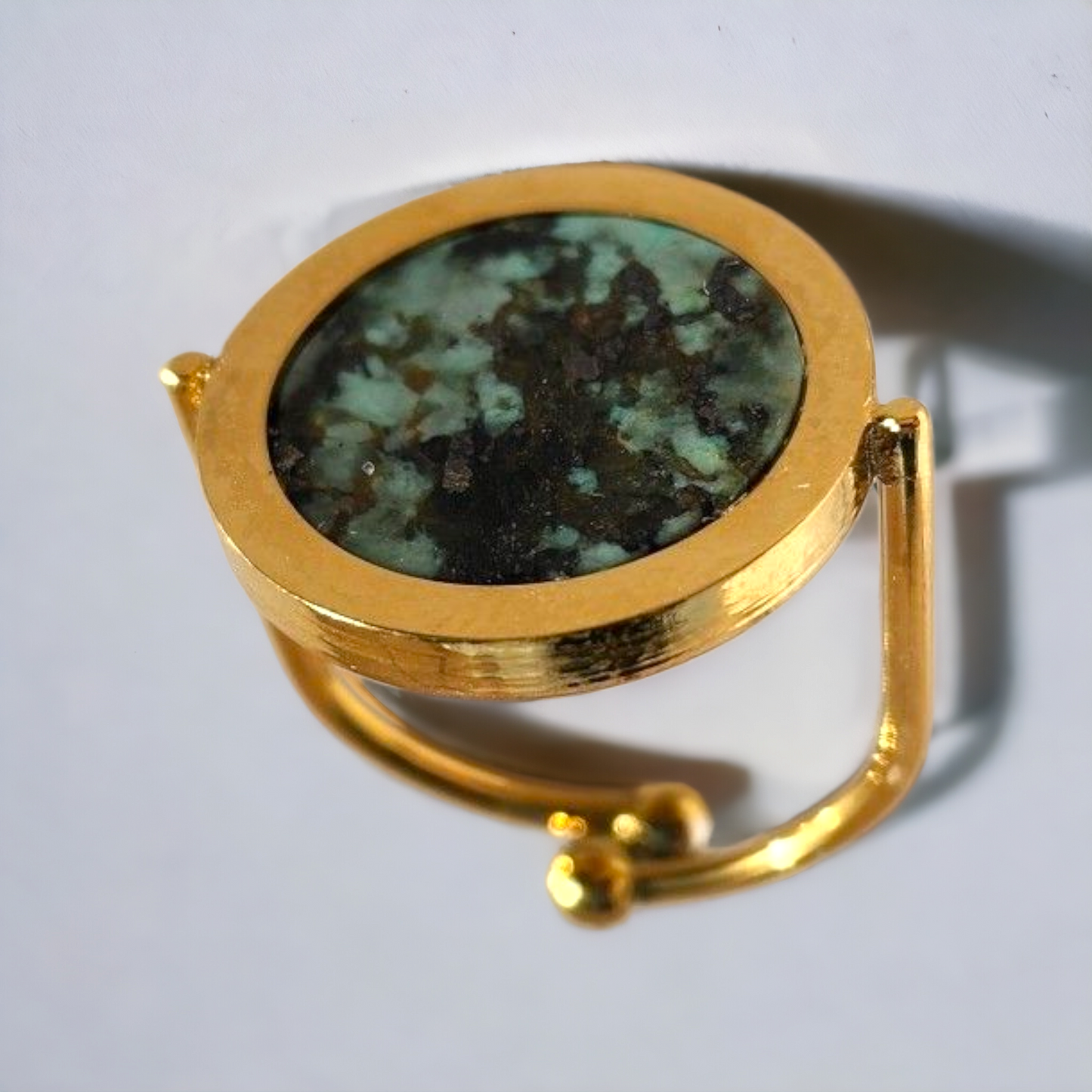 Bague Médaille ❖ Turquoise Afrique